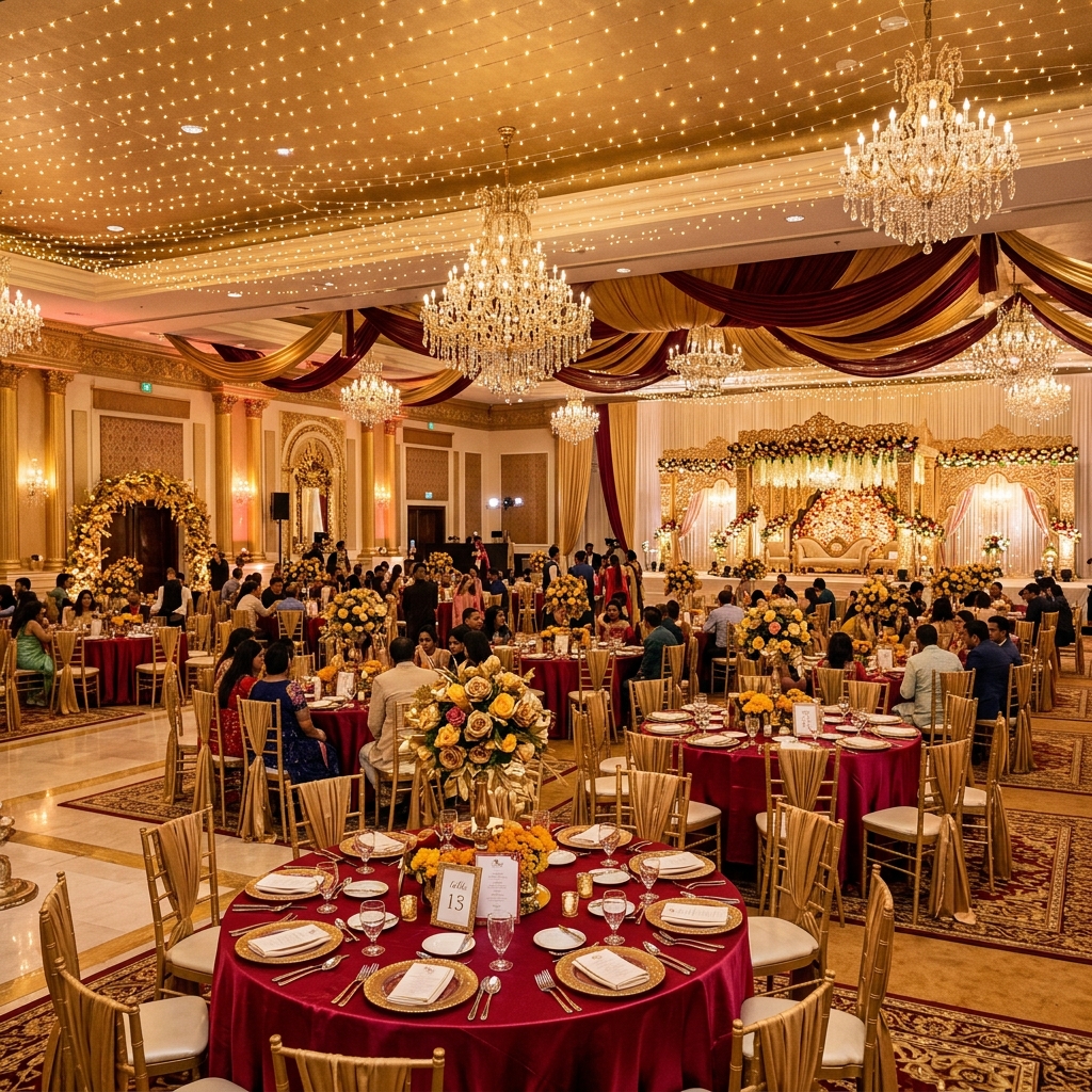 Luxury Wedding Banquet Hall Setup